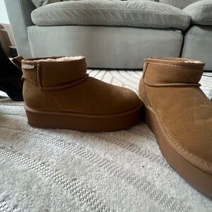 BearPaw Tan Ankle Boots